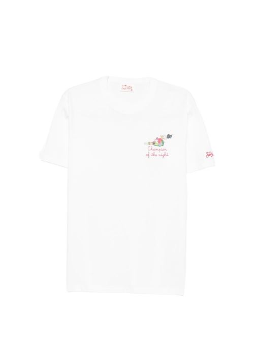 T-shirt uomo MC2 Saint Barth Portofino bianca con stampa MC2 SAINT BARTH | PORTOFINO04204L